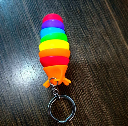 Mini Fidget Squeezy Slug Keychain